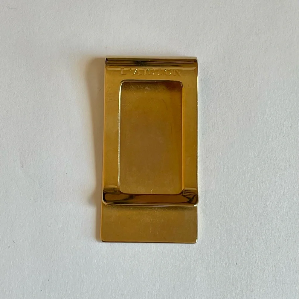 Vintage L’Aiglon Goldtone Metal Starburst Money Clip